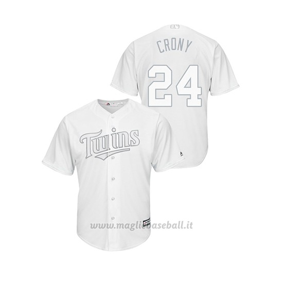 Maglia Baseball Hombre Minnesota Twins 24 C.j. Cron 2019 Players Weekend Replica Bianco